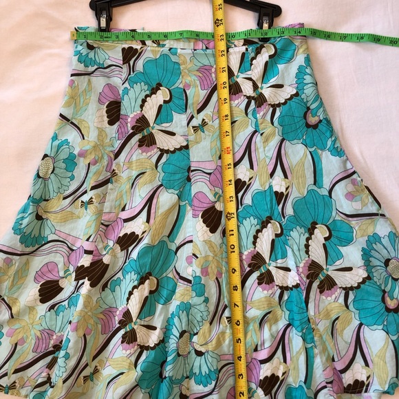 Floral Print knee length skirt size 5 - Picture 6 of 7